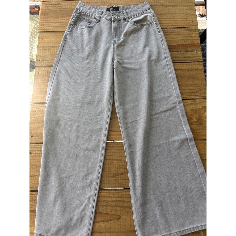 FME Gray Wide-Leg Pants